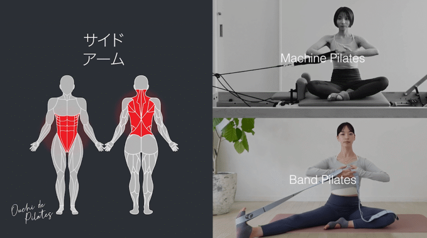 バンドピラティスんレッスン画像