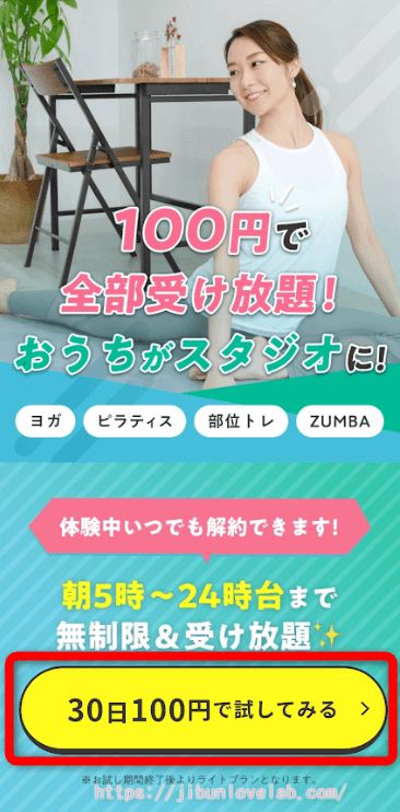 SOELU（ソエル）体験レッスンの申し込みボタン