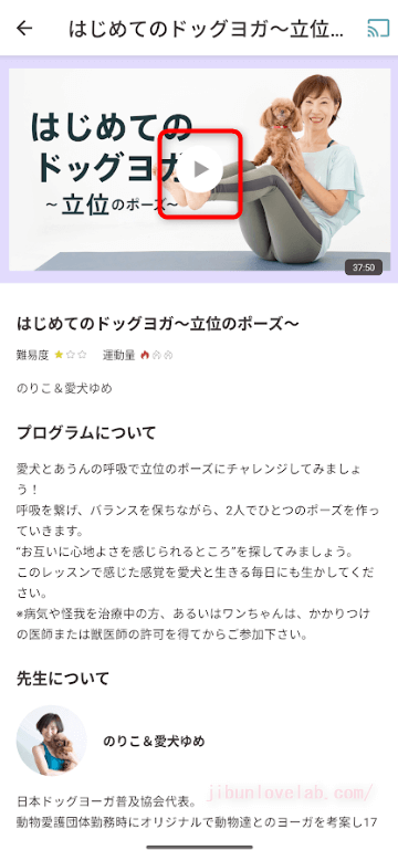 SOELU(ソエル)ビデオレッスンの再生ボタン